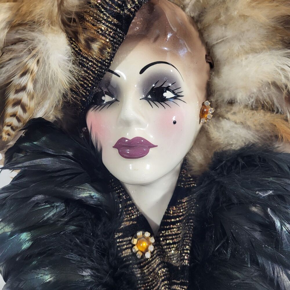 Unique Creations Limited Edition Lady  Wall Hanging Face Mask  # 866  Signed. - Picture 2 of 10
